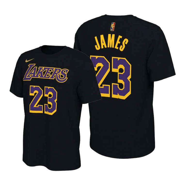 Men's Los Angeles Lakers LeBron James #23 NBA 2021 Earned Edition Charcoal Basketball T-Shirt RSP1483LM